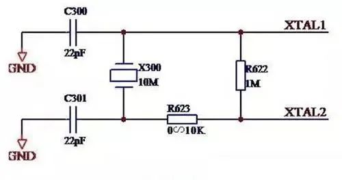 無源晶振參考電路