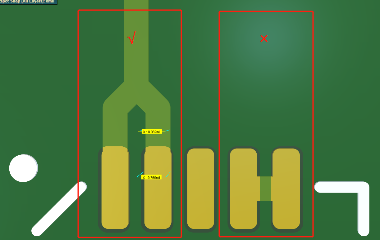 PCB板焊盤連接