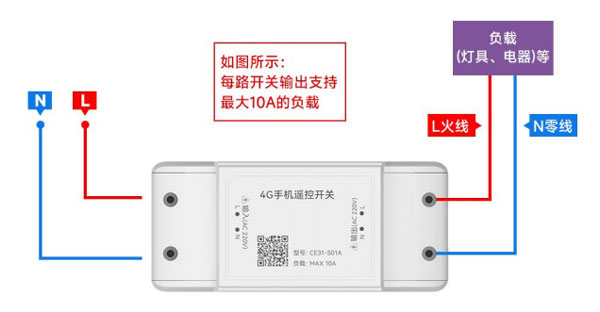 3-CE31-S01A遙控開關接線示意圖