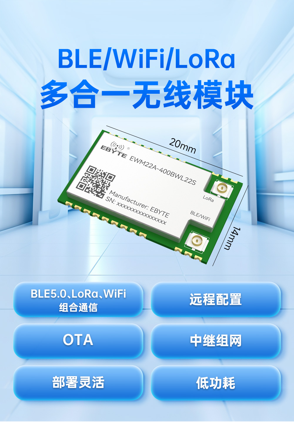 400頻段藍(lán)牙、WiFi、LoRa多合一無(wú)線模塊 (1)